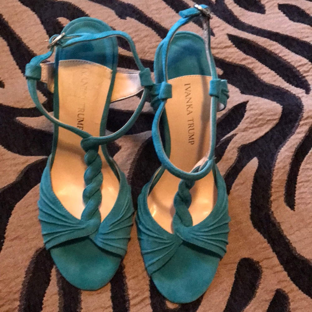 Ivanka Trump Turquoise Heels